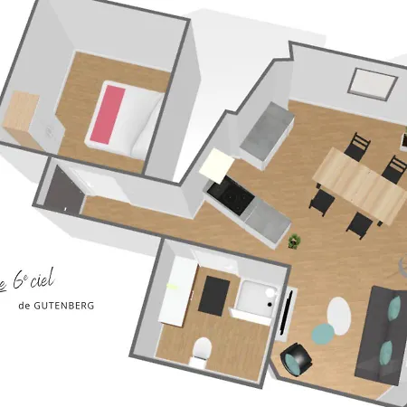 Le 6eme Ciel De Gutenberg - Climatise Apartment *